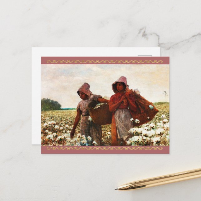 The Cotton Pickers von Winslow Homer Postkarte (Vorderseite/Rückseite Beispiel)