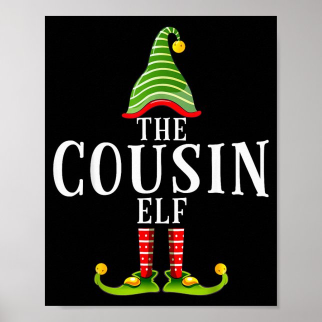 The Cousin Elf Funny Matching Pajama Xmas  Poster (Vorne)