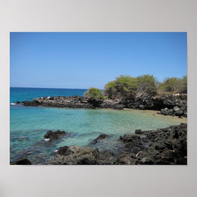 "The Cove" am Strand von Hapuna Poster (Vorne)