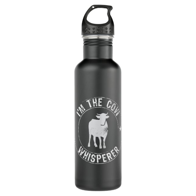 The Cow Whisperer - Farming Bauer Gift Edelstahlflasche (Vorderseite)