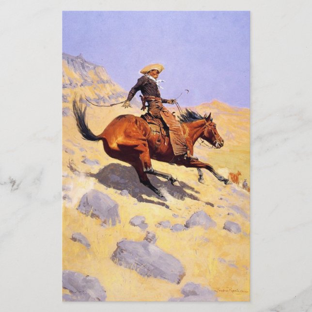 The Cowboy (von Frederic Remington) Briefpapier (Vorderseite)