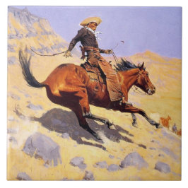 The Cowboy (von Frederic Remington) Fliese