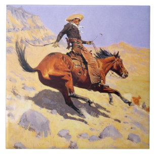 The Cowboy (von Frederic Remington) Fliese