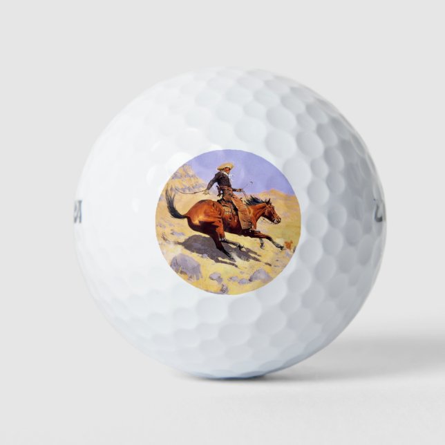 The Cowboy (von Frederic Remington) Golfball (Vorderseite)
