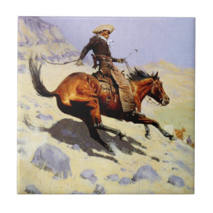 The Cowboy von Remington, Vintage Kavallerie Milit Fliese