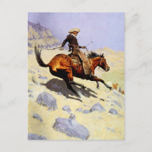 The Cowboy von Remington, Vintage Kavallerie Milit Postkarte