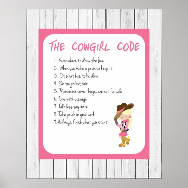 The Cowgirl Code Poster (Vorne)