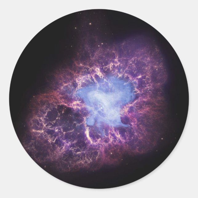 The Crab Nebula Runder Aufkleber (Vorderseite)