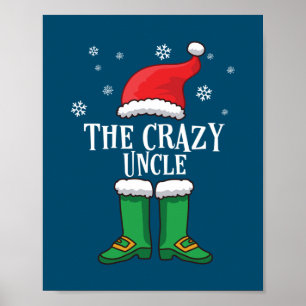 The Crazy Onkel - Matching Family Christmas Elf Poster