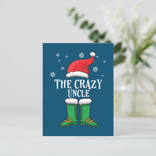 The Crazy Onkel - Matching Family Christmas Elf Postkarte