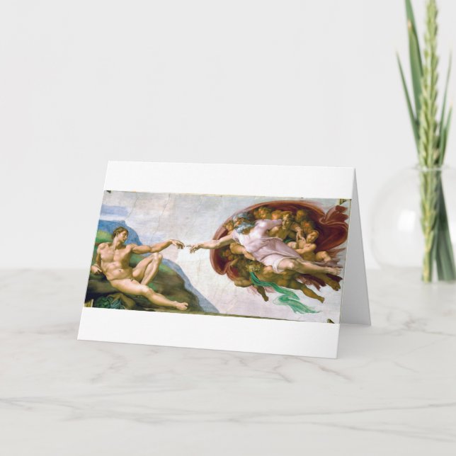 The Creation of Adam, Michelangelo, 1508-1512 Karte (Vorderseite)