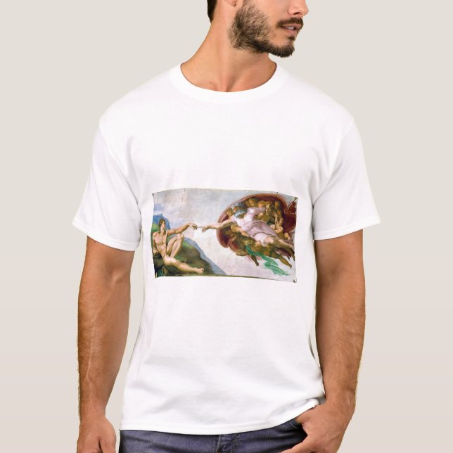 The Creation of Adam, Michelangelo, 1508-1512 T-Shirt (Vorderseite)