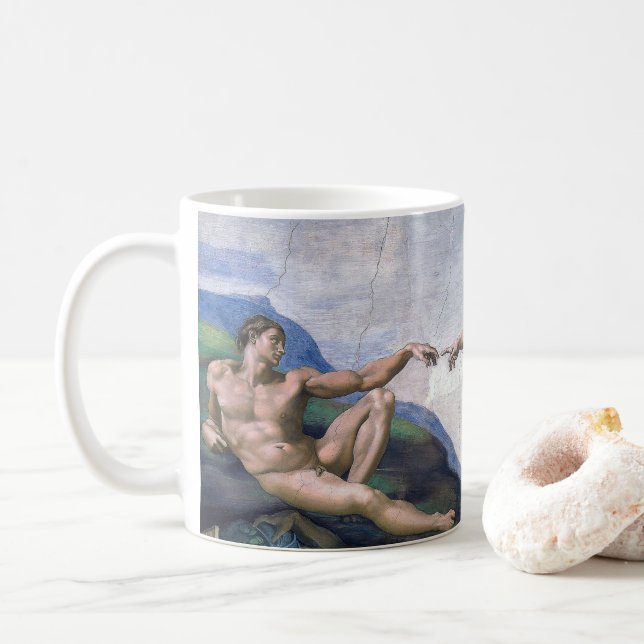 “ The Creation of Adam ” , Michelangelo Tasse (Mit Donut)