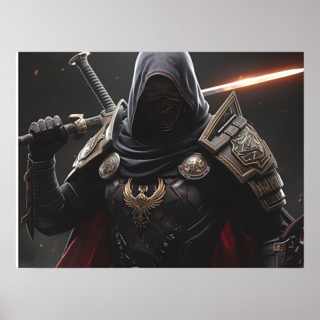 The Crimson Oathbreaker| Fantasy Warrior Poster (Vorne)