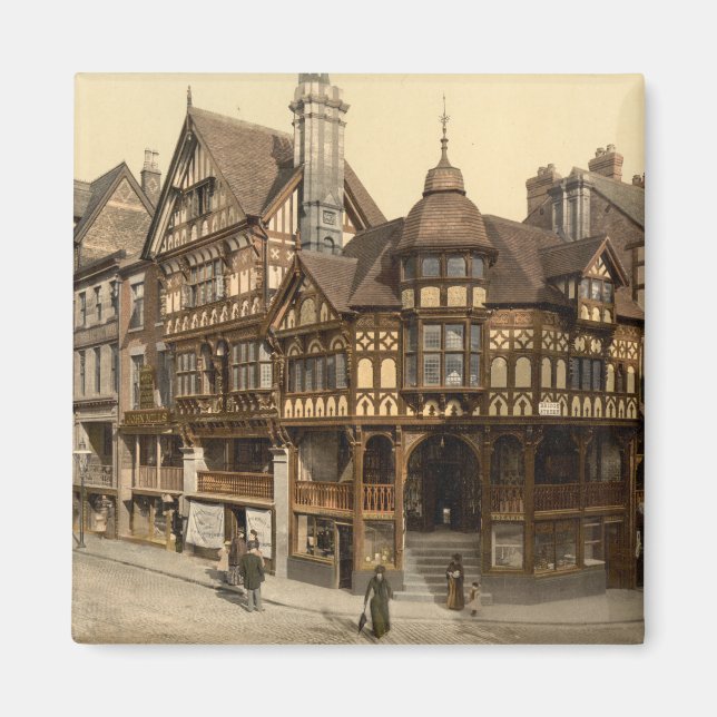 The Cross and Rows, Chester, Cheshire, England Magnet (Vorne)