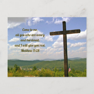 The Cross, Easter Service Invitation Postcard Einladungspostkarte