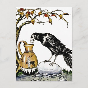 The Crow and Pitcher Postcard Postkarte