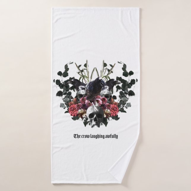 The Crow Laughing Awfully Badhandtuch Set (Badehandtuch)