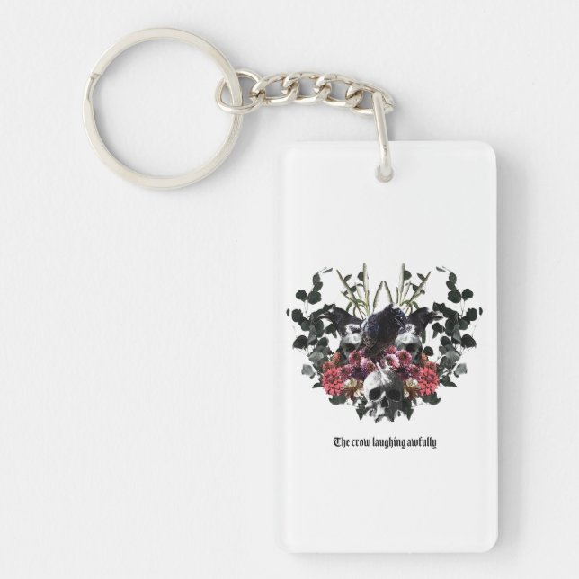 The Crow Laughing Awfully Schlüsselanhänger (Vorderseite)