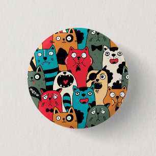 The crowd of cats button