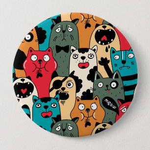 The crowd of cats button