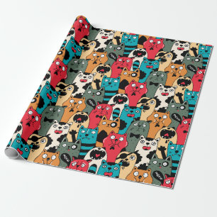 The crowd of cats geschenkpapier