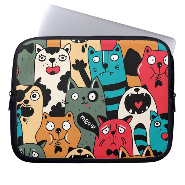 The crowd of cats laptopschutzhülle (Vorderseite)