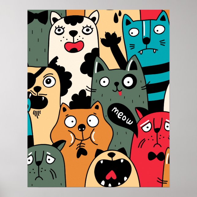 The crowd of cats poster (Vorne)