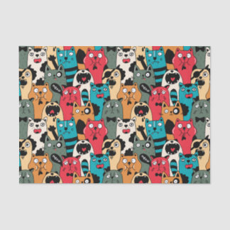 The crowd of cats seidenpapier