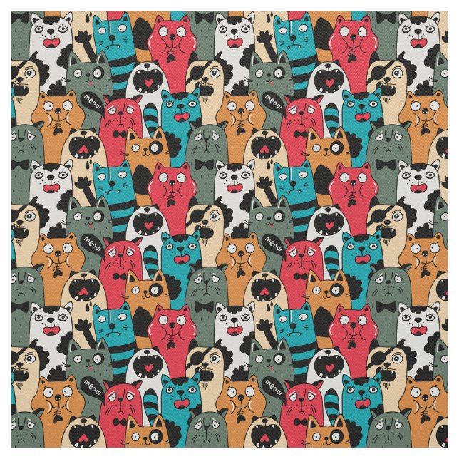 The crowd of cats stoff (Muster)