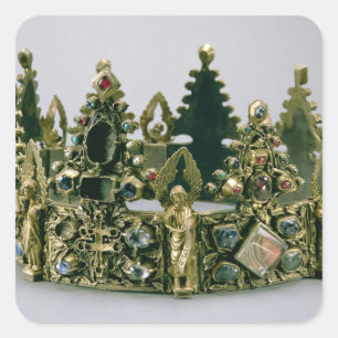 The crown of St. Louis, 13th Century Quadratischer Aufkleber