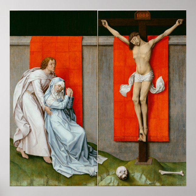 The Crucifixe Diptych von Van der Weyden - Poster (Vorne)