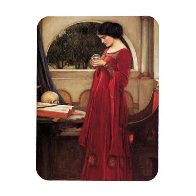The Crystal Ball [John William Waterhouse] Magnet (Vertikal)