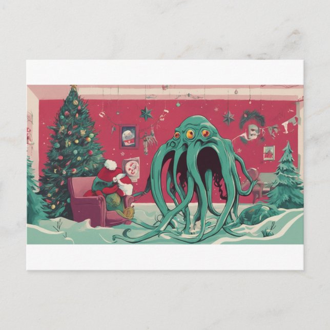 The Cthulhu Spirits of Christmas Postkarte (Vorderseite)