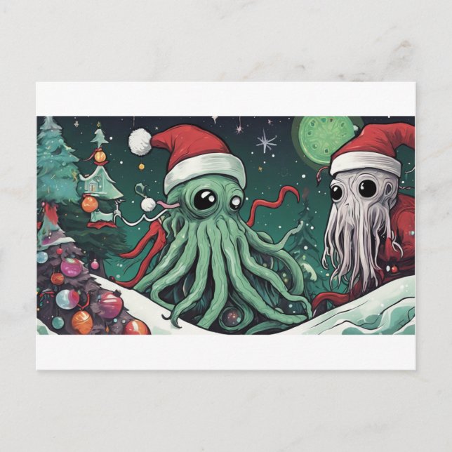 The Cthulhu Spirits of Christmas  Postkarte (Vorderseite)