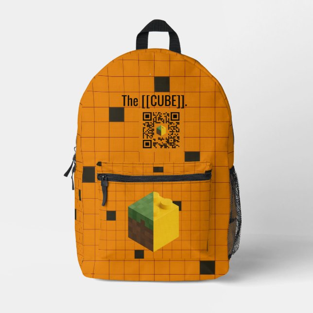 The [[CUBE]] Backpack Bedruckter Rucksack (Vorderseite)