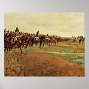 The Cuirassiers before their Charge at the Battle Poster