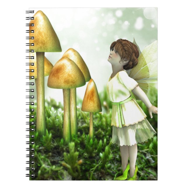 The Curious Fairy - Fairy and Toadstools Notizblock (Vorderseite)