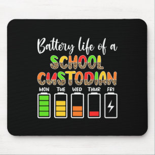 The Custodian Battery Life School Janitor Mousepad