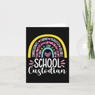 The Custodian Battery Life School Janitor Rainbow Karte