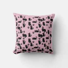 The Cutest Black Cat Pillow Gift for Cat Lovers Kissen