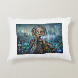 The Cybernetic Scream – Biomechanical Art Cushion Dekokissen
