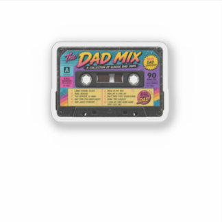 The Dad Mix Retro 80er Kassette Aufkleber