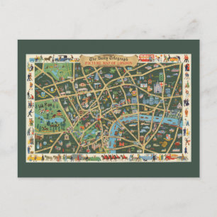 The Daily Telegraph Picture Map London Postkarte