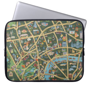 The Daily Telegraph Picture Map of London Laptopschutzhülle