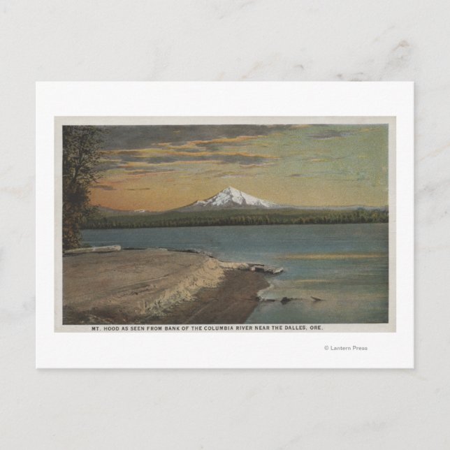 The Dalles, Oregon - Mt. Hood von Columbia Rive Postkarte (Vorderseite)