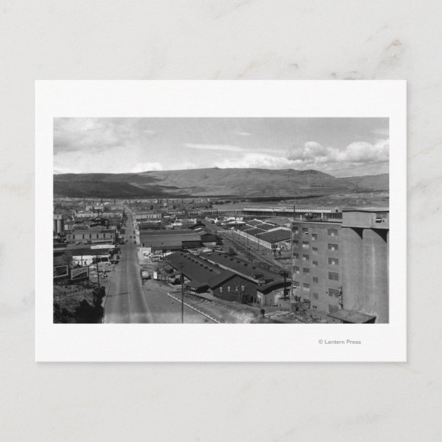 The Dalles, Oregon Town View West auf 2. Postkarte (Vorderseite)