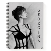 The Dame Sexy Woman Strapped Dress Portrait Art
