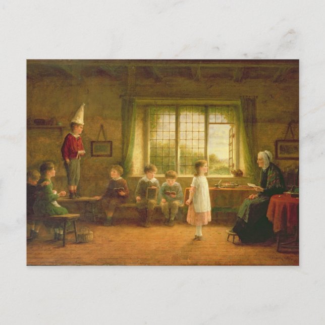 The Dame's School, s.and d. 1899 Postkarte (Vorderseite)