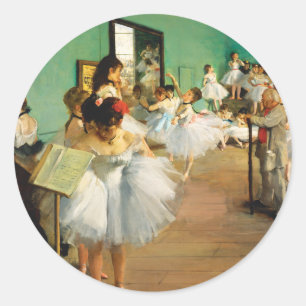 The Dance Class (1874) von Edgar Degas Runder Aufkleber